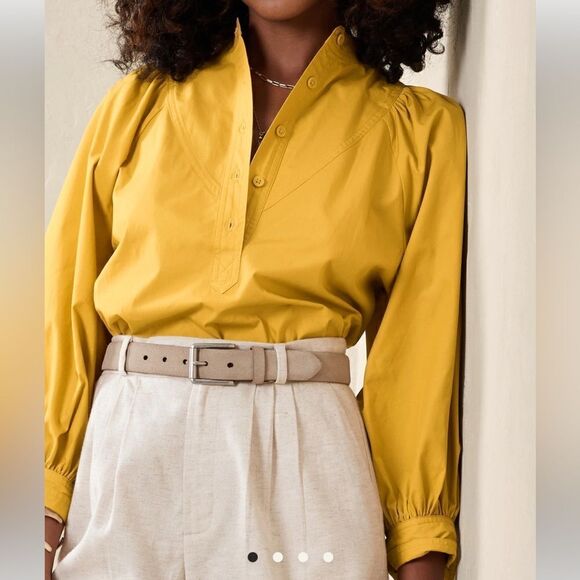 Banana Republic Cleo Fashion Poplin Shirt - Picture 1 of 13